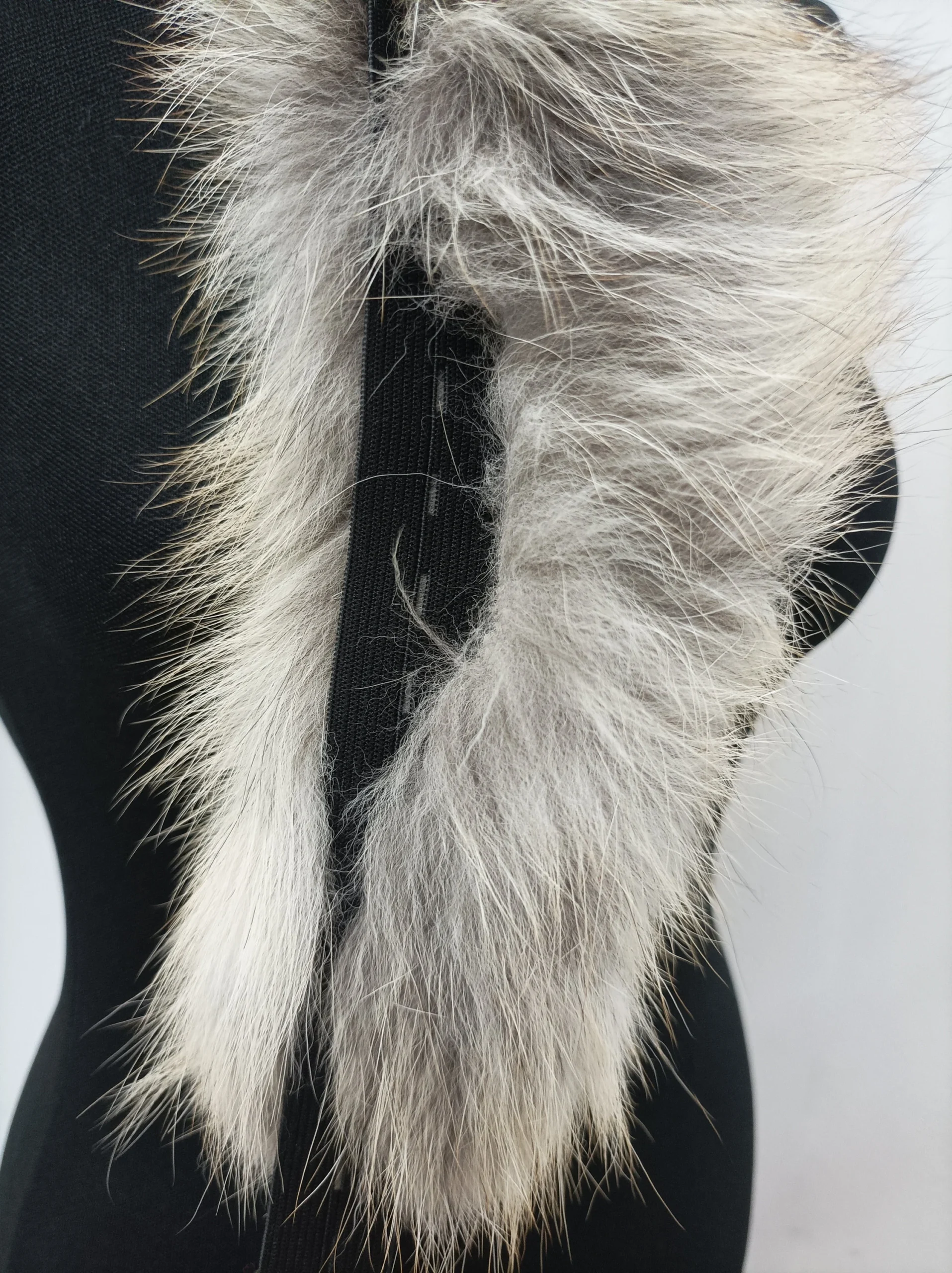 Real Fox Fur Hood Trim: Golden Fur Collar Scarf (73cm) - Image 2