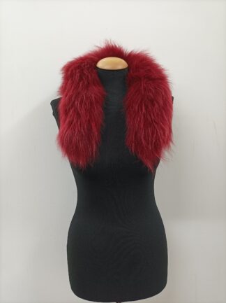 Red Finn Raccoon Fur Hood Trim: Coat Scarf Collar (73cm)