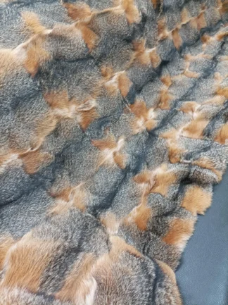 Fur blanket,real  fox, throw,  natural color, Home accessory