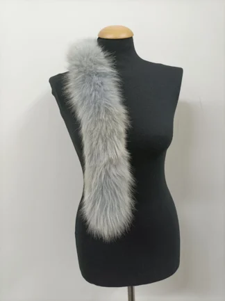 Real Fox Fur Hood Trim: Fluffy Fur Collar, Scarf (73cm)