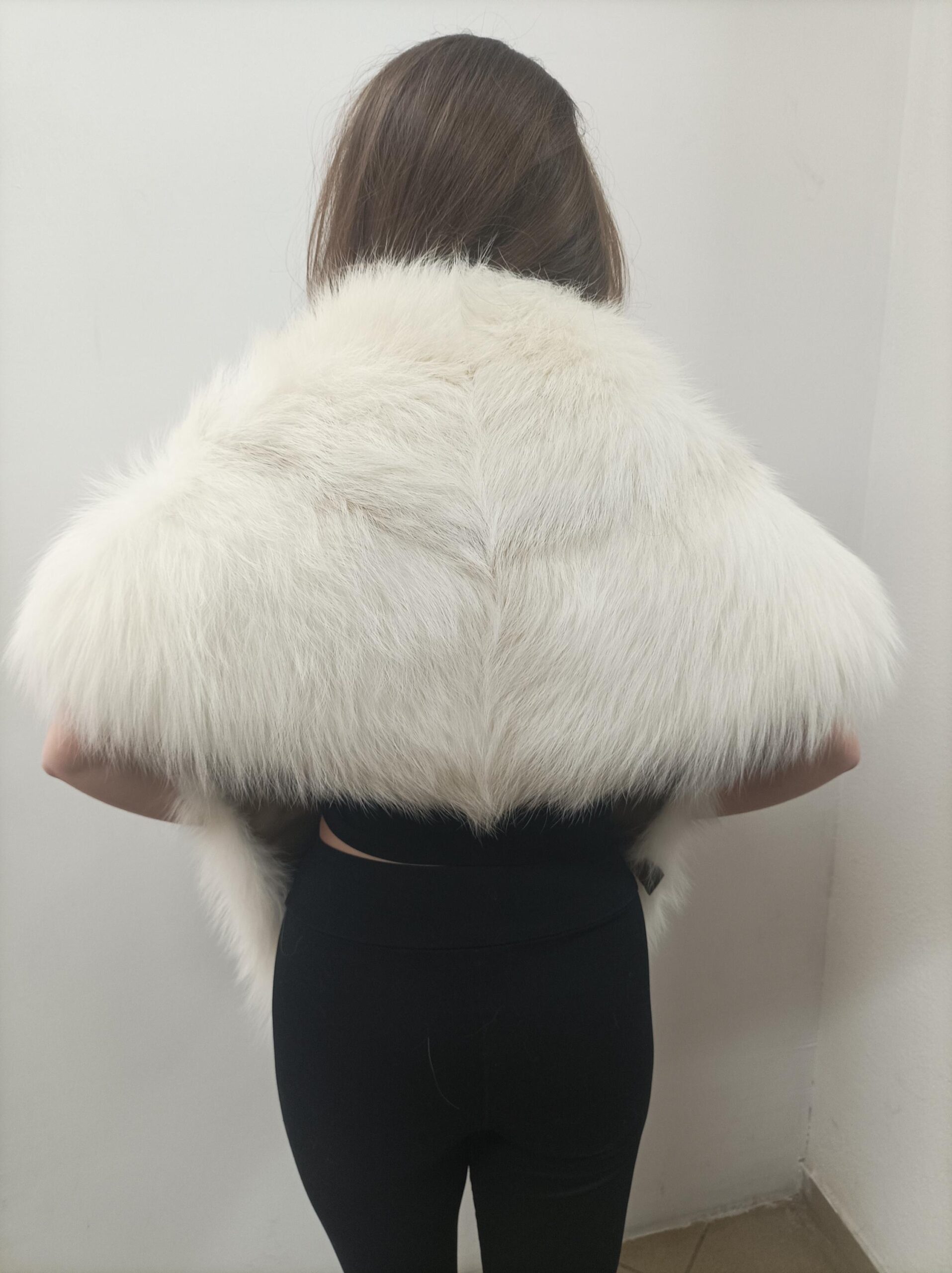 Women's Real fur Fox etol bolero shawl natural color, Evening wear - Image 5