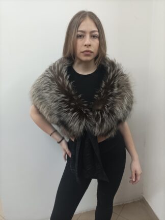 Women's Real fur  Fox etol bolero shawl natural color, Evening wear