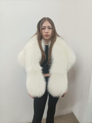 Women's Real fur Fox etol bolero shawl natural color, Evening wear