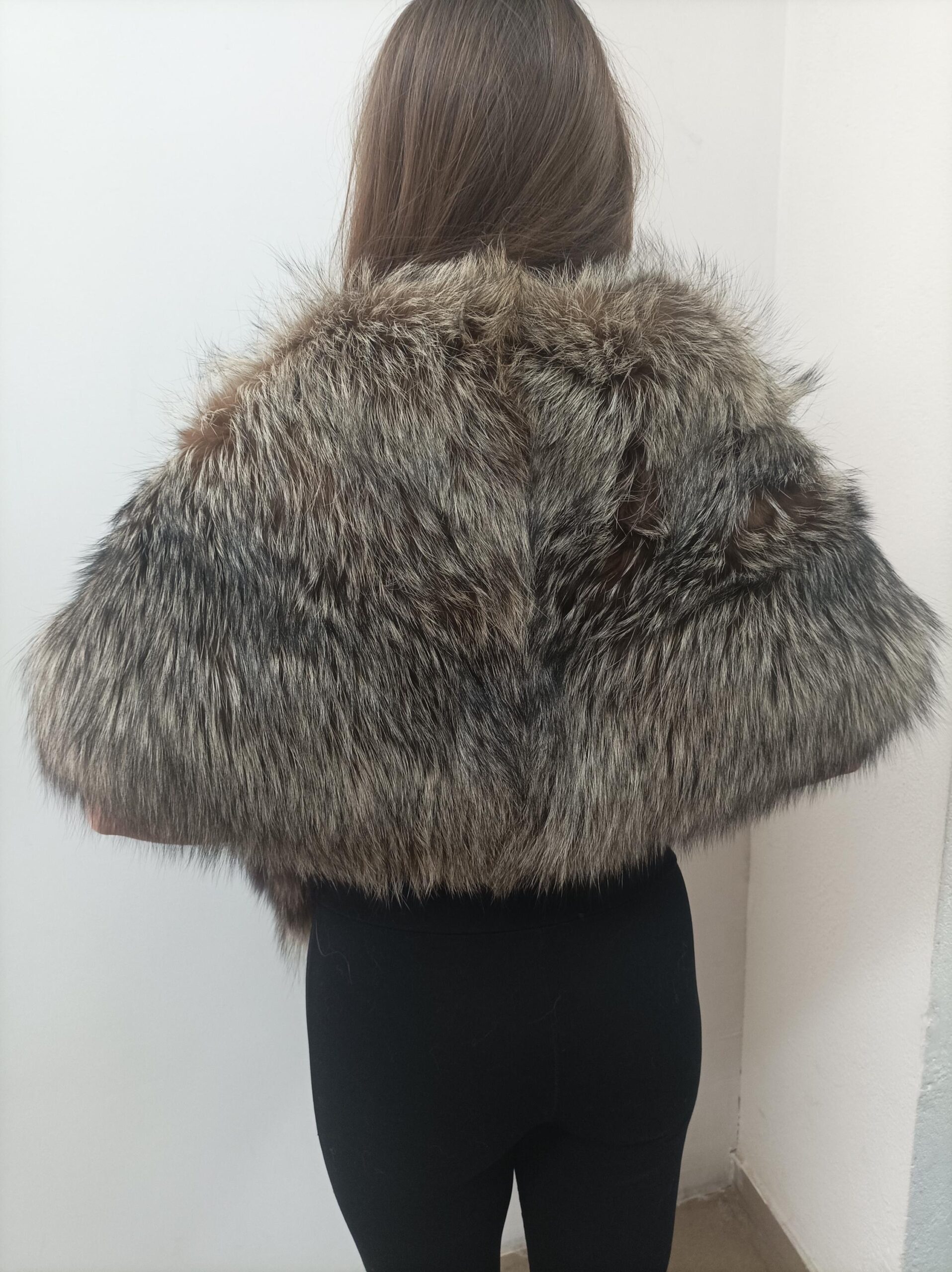 Women's Real fur Fox etol bolero shawl natural color, Evening wear - Image 7