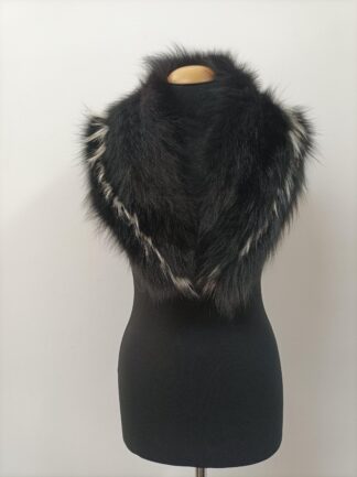 Fox Fur Collar: Black & Silver Winter Coat Accessory