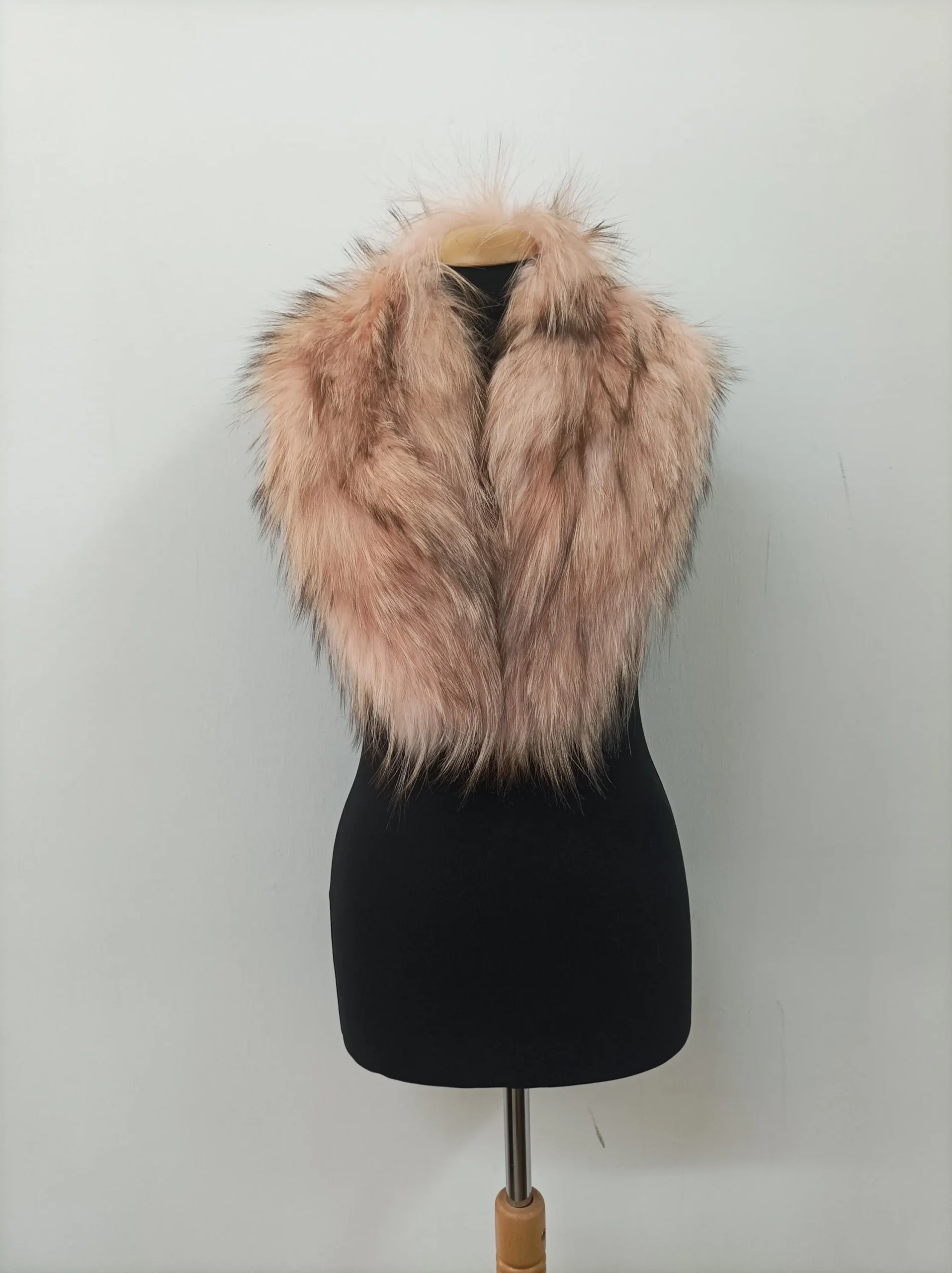Real Fox Fur Collar: Pink & Brown Winter Coat Accessory - Image 5