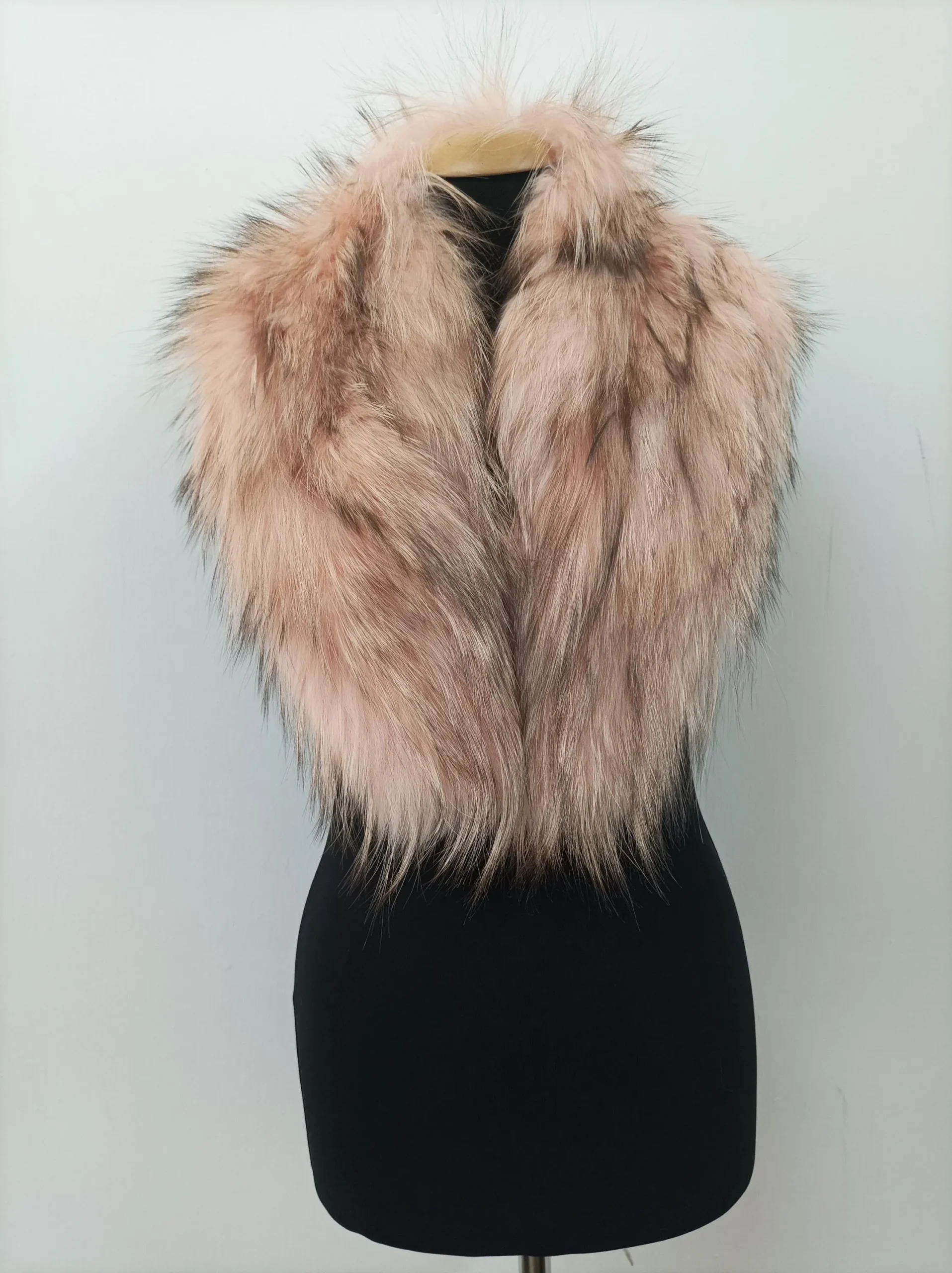 Real Fox Fur Collar: Pink & Brown Winter Coat Accessory - Image 6