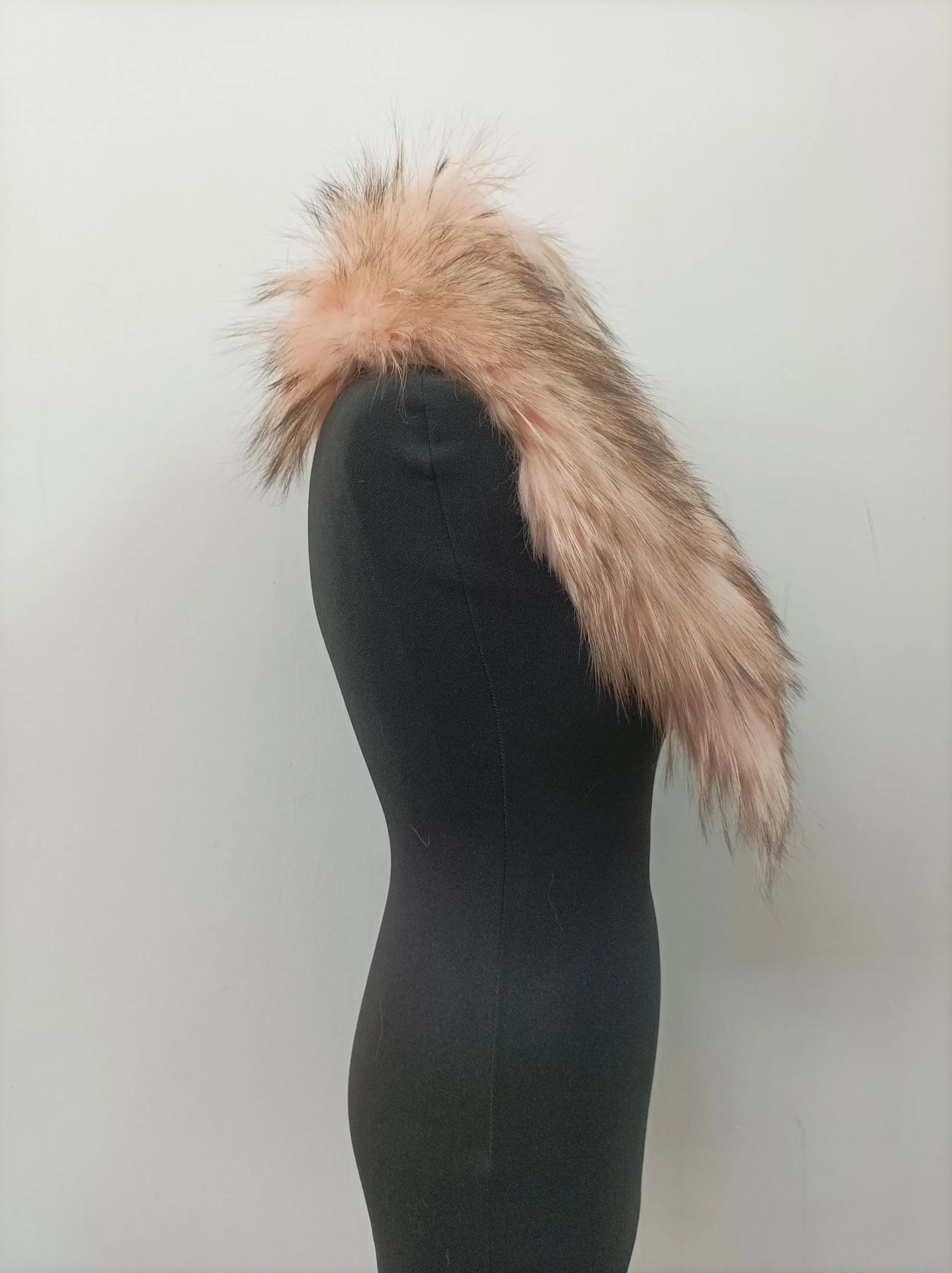 Real Fox Fur Collar: Pink & Brown Winter Coat Accessory - Image 7