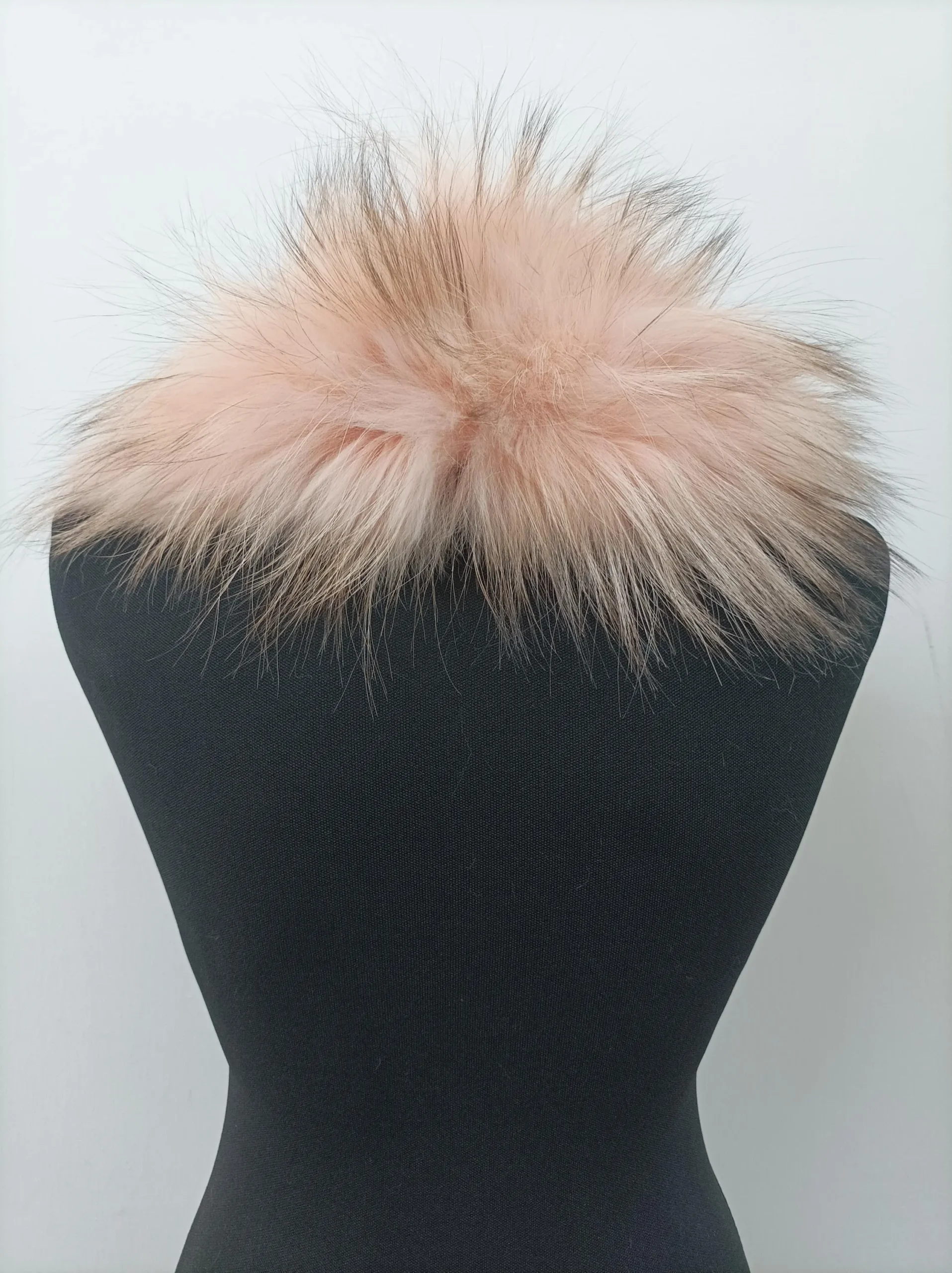 Real Fox Fur Collar: Pink & Brown Winter Coat Accessory - Image 2